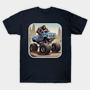 Bigfoot Driving a Monster Truck. T-Shirt